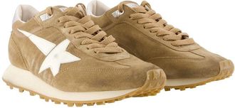 Golden Goose Mens Running Marathon Sneakers - Golden Goose Deluxe Brand Leather Brown Shoes
