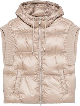 PESERICO Gilet trapuntato con cappuccio - Toni neutri