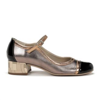Fluchos Womens Frida Heeled Mary Jane Shoes In Lamin Marmota