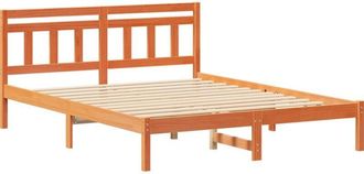 vidaXL Bed Frame Brown 160 x 200 cm Solid Pine Wood vidaXL