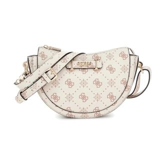 Guess Cross Body Bags, female, White, Size: ONE SIZE Silia Girlfriend Sat Vanilla Shoulder Bag