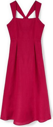 Motivi Maxi Kleedjes - Dames - Casual kleedjes - Roze - XS - Linnen - Kleedjes
