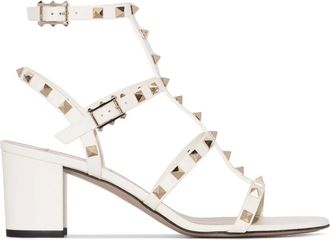 Valentino Garavani High Heel Sandals, female, White, Size: 5 1/2 US Rockstud 60 Ankle Strap Sandal
