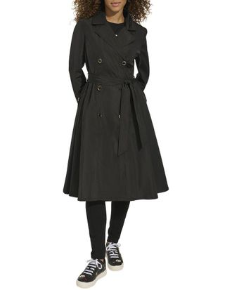 Karl Lagerfeld Long Pleated Trench Coat