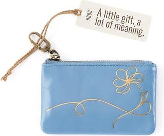 Hobo Sentiment Leather Pouch in Faded Denim at Nordstrom