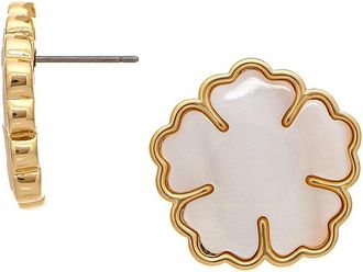 Rivka Friedman 18K Mother Of Pearl Stud Earrings