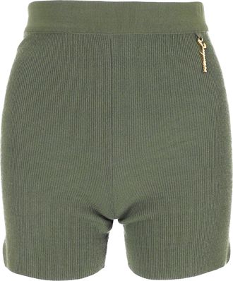 Jacquemus Jacquemus Le Short Pralu gebreide shorts in groene viscose