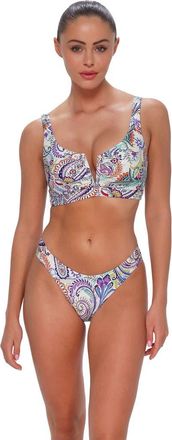 Sunsets Vienna V-Wire Bikini Swimsuit Top - D Cup in Tide Pool Twist at Nordstrom, Size 40