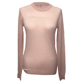 Joseph Knitted Crewneck Sweater in Pink Cashmere