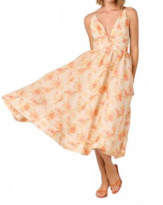 Astr Janna Midi Dress In Orange
