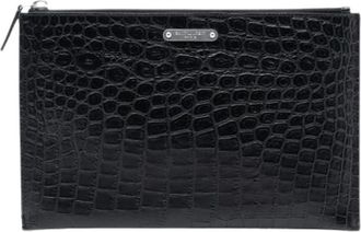 Saint Laurent Pre-owned Clutches, female, Black, Size: ONE SIZE Pre-owned Leather Clutch