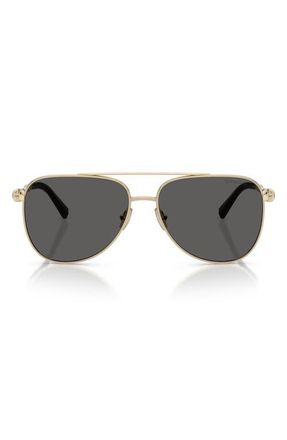 Tiffany & Co. 59mm Pilot Sunglasses in Pale Gold /Dark Grey at Nordstrom
