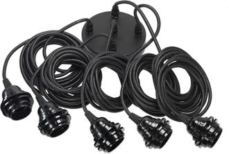 Bazar Bizar L&aacute;mpara de techo con 5 cables negro