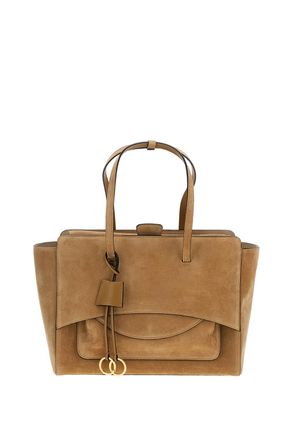Hidesins Camel Brown Flap L Suede Leather Crossbody Bag