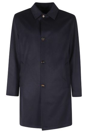 Kired Blue Double Cash Reversible Cashmere-Blend Parka