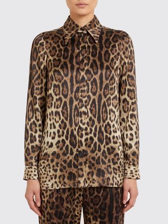Dolce & Gabbana Camicia in seta con stampa animalier