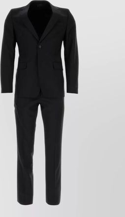 Prada tailored wool blend suit with notched lapel