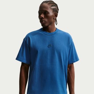 Nike Mens Nike Sportswear Premium Essentials T-Shirt in Blue | IH1121-476