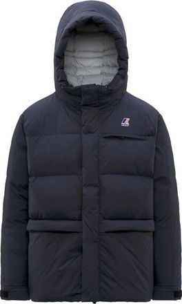 K-Way Down Jackets, male, Blue, L, LE Vrai 4.0 Aurele Heavy Warm Jacket