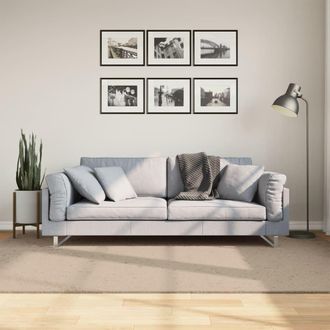 vidaXL Vidaxl - Alfombra De Pelo Corto Suave Lavable Huarte Arena 160x230 Cm