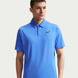 Nike Mens Velocity Dri-FIT Chest Logo Golf Polo in Blue | IB0273-427