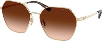 Coach HC7194 CFU05 900574 Womens Sunglasses Gold Size 58