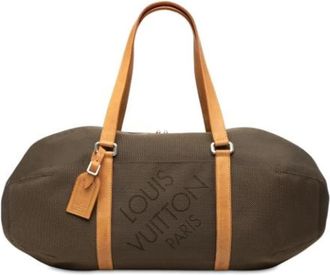 Louis Vuitton Pre-owned Attaquant Weekend Bag - Dames - Vintage Weekendtas - Bruin - ONE Size - Leer - Vintage