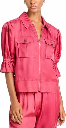 Cinq &agrave; Sept Holly Utility Jacket In Sour Cherry