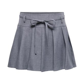 Only Polyester Mix Rok met Elastaan - Dames - Korte rokken - Grijs - 2XS - Polyester - Rokken