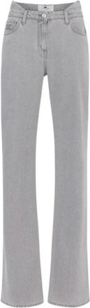 Elisabetta Franchi Stijlvolle Broek voor Vrouwen - Dames - Bootcut Jeans - Grijs - W26 - Jeans