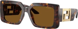 Versace Ve 4505U Zonnebrillen - unisex - Zonnebrillen - Bruin - 55 MM - Nylon - Accessoires