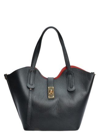 Isabella Rhea Zwart Rundleer Tas