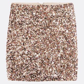 La Redoute Collections Korte rechte rok met pailletten