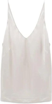 Dorothee Schumacher Tops, Dames, Wit, M, Satijn, Sense of Shine Top