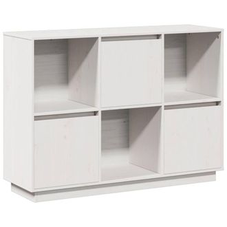Berkfield Home Sideboard White 110.5x35x80 cm Solid Wood Pine