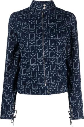 Ludovic de Saint Sernin Blauwe Monogram Denim Jas - Dames - Spijkerjassen - Blauw - S - Denim - Jassen