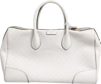 Gucci Medium Diamante Leather Boston Womens Bag (Pre-Owned)