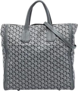 Goyard Pre-owned Voltaire Tote Bag - Dames - Vintage Shopper - Grijs - ONE Size - Leer - Vintage