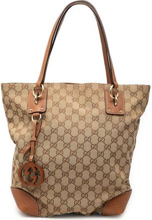 Gucci Pre-owned Gucci Medium GG Canvas GG Charm Tote Ladies O2W5BHYIY3AVG802