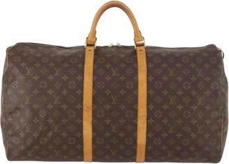 Louis Vuitton Pre-owned Weekend Bags, female, Brown, Size: ONE SIZE Pre-owned Monogram Keepall Travel Bag