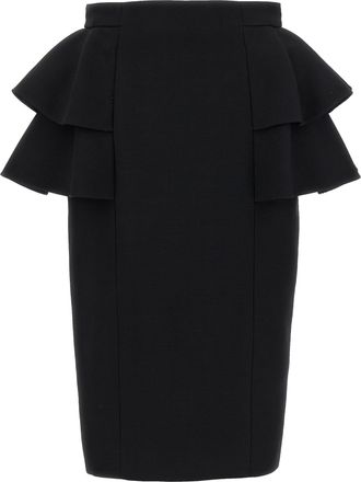 Valentino Garavani Valentino Garavani Crepe Couture Skirt Skirts Black