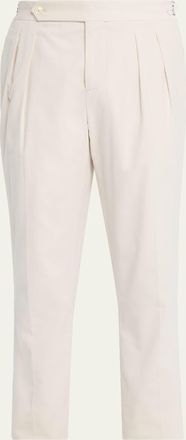 Brunello Cucinelli Mens High-Rise Corduroy Pleated Pants