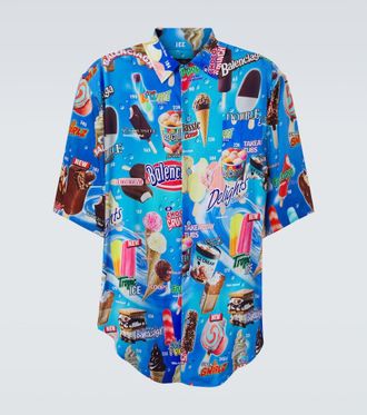Balenciaga Printed satin shirt