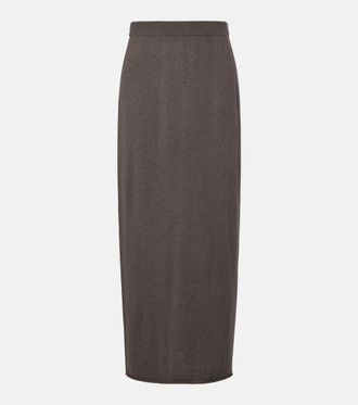 Lisa Yang Charlotta cotton and cashmere maxi skirt