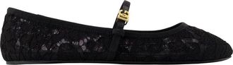 Dolce & Gabbana Lace Ballet Flats - Dames - Ballerinas - Zwart - 36 EU - Schoenen