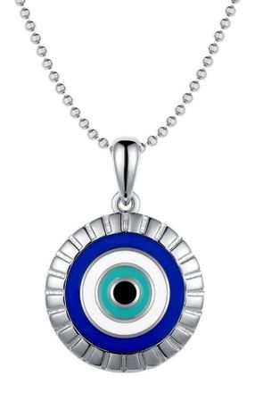 Mantra Evil Eye - I Am Supported And Protected necklace in Silver at Nordstrom