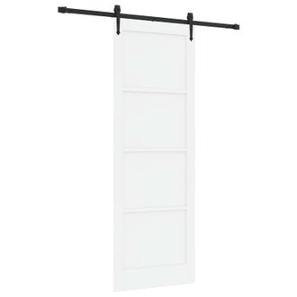 vidaXL Puerta Corredera Orkdal Blanco Y Negro 83 X 232 Cm Vidaxl
