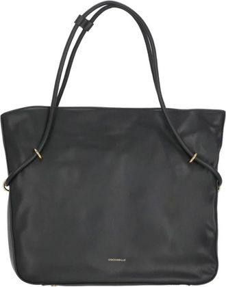 Coccinelle Lizzie Medium Leren Tote - Dames - Tassen - Zwart - Maat: ONE Size Zijde