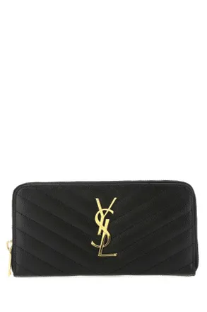 Saint Laurent Black Leather Wallet