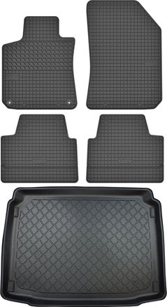 OEM Peugeot 308 Ii Hatchback Desde Agosto De 2013 Hasta 2021. Juego De Alfombrillas De Goma Para Coche Y Alfombrilla Para Maletero